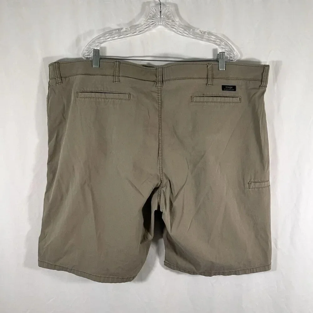 Wrangler Shorts Men's 48 Brown Pockets Cotton Blend 9.5